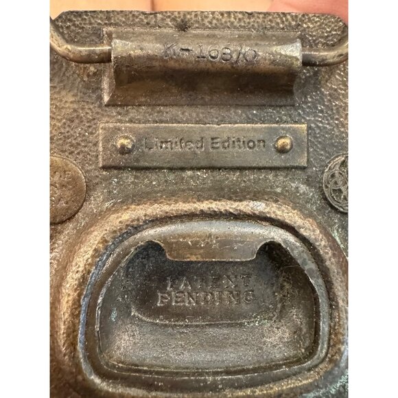 Vintage Olympia Beer Brass Belt Buckle Rectangular Design Embossed Detail Collec - Picture 10 of 11